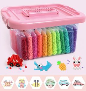 15000Pcs Plastic Box Hama Beads Perler Water Beads Spray Aqua Magic Educational 3D Beads Puzzles Accessories for Toys 2203261248702