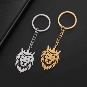 Anelli chiave Awesome Testa in acciaio inossidabile Pendant Keychain per uomini Hip hop sbalorditivo abbonamento gotico gioiello amuleto di compleanno 240412 240412