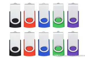 Bulk 10PCSLOT Metal Rotating USB 20 Flash Drive Pen Drive Thumb Memory Stick 64M 128M 256M 512M 1G 2G 4G 8G 16G 32G for PC Lapto4082783