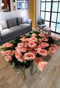 2021 3D Flowers Printing Carpet Child Rug Kids Room Play Area Rugs Hallway Floor Mat Home Decor Stora mattor för vardagsrum9314029