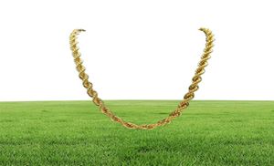 Gold Rope Chains For Men Fashion Hip Hop Necklace Jewelry 30inch Thick Link Chain7278496