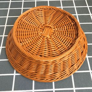 Round Bread Display Baskets Large Capacity Kitchen Food Storage Basket for Bread Candy Fruit Vegetable