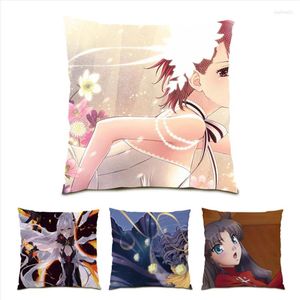 Pillow Sofá Decorativo travesseiro Decoração de quarto vintage Pintura de anime confortável 45x45 Capas de linho de poliéster E0917