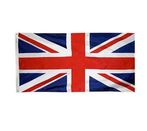 British Flag High Quality 3x5 Ft 90x150cm England Flags Festival Party Gift 100d Polyester Inomhus utomhustryckta flaggor Banners3608910