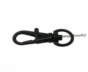 100st Black Swivel Metal hummerlås för utomhusaktiviteter 32 mm högkvalitativ legering Snap Hook 8902767