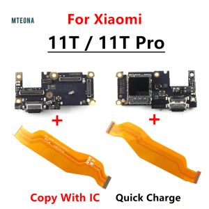 Para Xiaomi 11t / 11t Pro USB Charging Board conector da porta do plugue da porta SIM CARTA PRINCIPAL