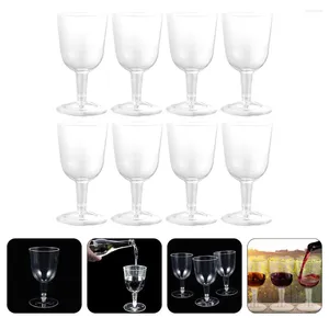 Copas descartáveis palhas 8 pcs vidro de vidro de plástico flautas canecas de cerveja de casamento