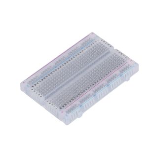 Scheda mini pane trasparente / bianca / breadboard 8,5 cm x 5,5 cm 400 fori 830 fori fai da te pcb universale fai -da -te