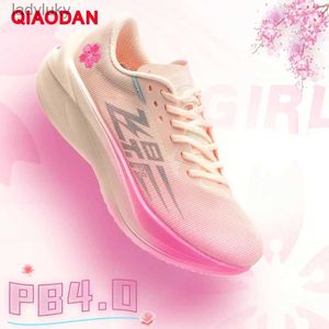 Athletic Shoes Qiaodan Feiying PB4.0 Womens Marathon Running Shoes 2024 Stöttabsorberande och andningsbara alla Palm Carbon Board Sportskor BM22240299 C240412