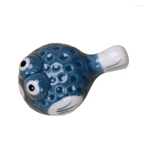 Pacote de pauzinhos de 6 titulares de pauzinhos cerâmicos Pufferfish Shape Spot Stand Table Table Decoration Rest Material