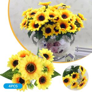 Fiori decorativi Simulazione di girasole Simulazione Flower Wedding Scene Layout Home Physical Store Decorazione Finestra