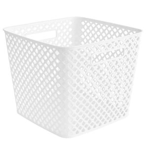 Mainstays 13 Cube Decorative Storage Basket White 240327