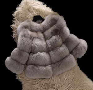 2020 Winter Girls Faux Fur Coat elegante meninas de raposa e casacos casacos parka infantil roupas de roupa de roupa grossa