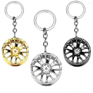 Keychains Wheel Hub Rim Model Man's Keychain Car Key Chain Cool Keyring Gift