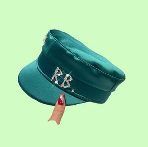 Boinas designer de marca primavera tampas femininas letra de diamante mancha sboy boné padeiro chapéu de chapéu 2209224830156