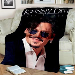 Johnny Depp 3d Printing Series Clanta, cobertor de arremesso macio para casa de quarto de cama de quarto de piquenique para piquenique capa cobertor infantil infantil