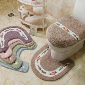 Badmattor tvättbara toalettfladdermattor för mattor slipmatta tjock mikrofiber u-formad rum mattan mjuk icke-golv absorberande