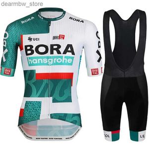 Set di maglia ciclistica Uci Bora Cycling 2023 Abbigliamento Set maschile Summer Bicyc Jersey vestiti da petto per maschile Shorts shorts kit sport kit mtb pantaloni l48