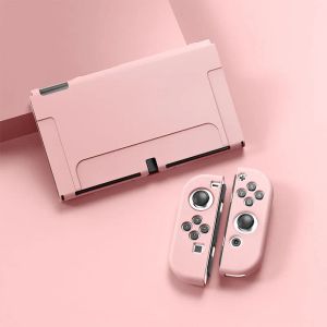 スイッチ用のスイッチOLEDコンソールの無料サムスティックグリップキャップドロップ配送用アンチスクラッチソフトTPU薄いケースカバー