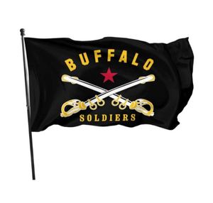 Buffalo Soldier America History 3039 x 5039ft Flags Outdoor Celebration Banners 100D Polyester High Quality With Brass Gromm4350557