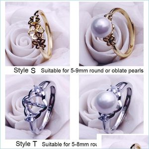 Impostazioni di gioielli Anelli di perle Impostazione