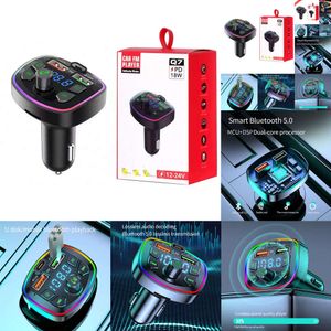 New 2024 2024 Other Auto Electronics Car Bluetooth 5.0 FM Transmitter PD 18W Type-C Dual USB 4.2A Fast Charger LED Backlit Atmosphere Light Mp3 Player Lossless Music