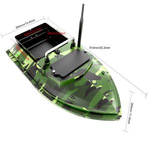 Pesca Bait Boat 500m Controle remoto Bait Boat Boat Dual Motor Finder Finder 2 kg Suporte de carregamento automático Correção de cruzeiro/rota