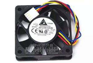 Delta AFC0612DB, 9J10R, DC 12V 0.45A, 60x60x15mm 60mm 4wire 4pin Konnektör Sunucu Kare Fan