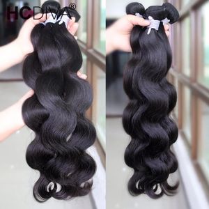 Body Wave Bundles Brazilian Hair Weave 134 PCS Human Natural Black Double Draw 840Remy 240402