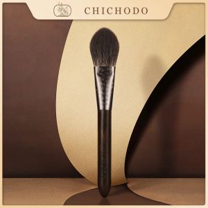 Zestawy Chichodo Makeup Brushluxurious rzeźbione Ebony Animal Hair SeriesFoxgray Ratgoat Hair Blush Brushbeauautymake UPF106