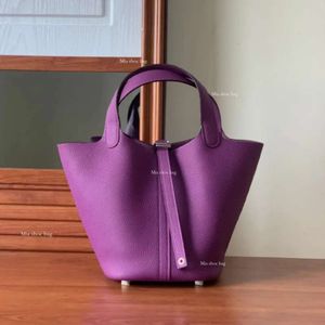 10a Top Handgjorda vaxtråddesigner Ladies Handbag Classic Tote Fashion Picotin Lock Big Name Bucket Bag TC Cowhide Brand Mother Sier Buckle Clutch Bags