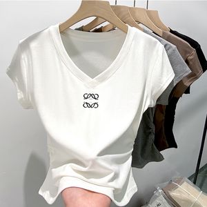 Designer T Shirt Women's T Shirts Summer Women Shirt Girls T-shirt Woman Clothes Tops Cotton Slim Tshirt Kvinnlig kort ärm Crop Top Spring Tee Sexig Skinny