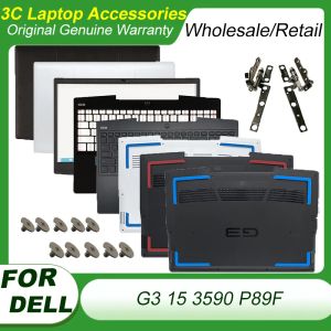 Ramy Nowe dla Dell G3 Gaming Laptop Case G3 15 3590 P89F LCD Tylna pokrywa górna pokrywka przednie zawiasy Płąki Palmrest dolne