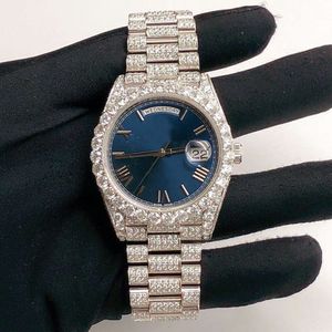 贅沢な外観は完全に見て、男性のためのアイスアウトアウトトップクラフトマンシップユニークで高価なモーサンダイヤモンド1 1 5Aヒップホップ工業用贅沢な6875の時計