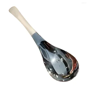 Spoons Thickened Stainless Steel Spoon Long Handle Round For Ladling Soup And Watermelon Household Use