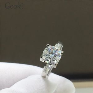 Silver 925 originale 2 8mm Brilliant Cut Diamond Test oltre D Color Head Anghy Women Women Gemstone Jewelry240412