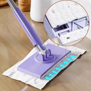 HandsFree Mini Mop Compatible with Face Towels Specific 360°Rotation Telescoping Home Floor Cleaning System for Window 240412