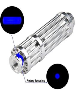 Güçlü mavi lazer işaretçi meşale 450nm 10000m odaklanabilir lazer görüş işaretçileri lazer el feneri yanan kibrze220e1628342