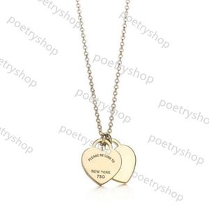 Pendant Necklaces Designer Necklace Love Necklace 18k Gold Luxury Jewelry Double Love Necklace Valentine Day MotherDay Gift Designer Jewelry Pendant Wholesale