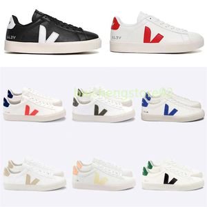 2024 Nya skor Franska Brasilien Green Low-Carbon Life V Organic Cotton Flats Platform Sneakers Women Casual Classic White Designer Shoes Mens Loafers 36-45 J2