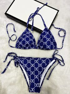 Bikini feminino Bikinis de praia Sexia Carta de moda de maiô de verão