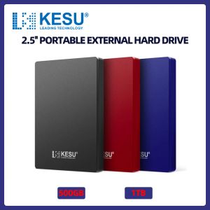 Приводы KESU HDD 2,5 дюйма Портативный внешний жесткий диск 500 ГБ 1 ТБ USB3.0 Хранение, совместимое для Macbook PC Mac Mac Desktop