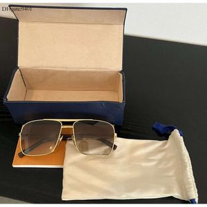 Designer Sunglass Top Quality Fashion Attitude Sunglasses for Men Metal Square Gold Frame UV Glasses Mens Sun Glass Lens Unisex with Box es s