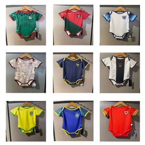 Maglie da calcio Nuove maglia da tuta per bambini Jersey Brasile Argentina National Team Baby 100 Day Football Jersey