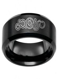 Fashion Doctor Who Seal of Rassilon Symbol Rings rostfritt stål Band Mens smycken Present Storlek 61361950949206492