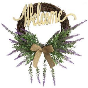 Decorative Flowers Artificial Romantic Lavender Garland Home Wedding Party Hanging Decorations For Valentine's Day Christmas Hello Welcome