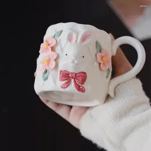 Tazze Ahunderjiaz Cute ceramica tazza in ceramica 3D Impedtion Office Coffee B di compleanno Set da regalo di compleanno