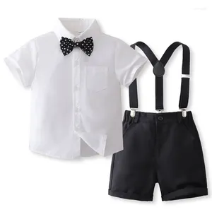 Zestawy odzieży Summer Baby Boys Formal Ubrania Gentleman Suit Karpie