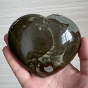 Estatuetas decorativas 682G Natural Ocean Stone Heart Alegorical Love Symbol Sabercerer Spirit Meditation