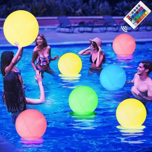 Dischi 40/60 cm Luminious Beach Ball 16 Colori chiari PVC Sflitter Ball ILTTER CONFLATORE Piegabile leggero per il gioco della piscina